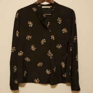 Vince. Floral Blouse size small.